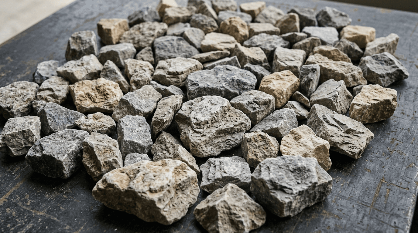 Limestone aggregate — natural calcium carbonate quarry stone